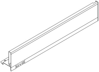 LEGRABOX царга, высота M (90,5 мм), НД=300 мм, правая, белый шелк