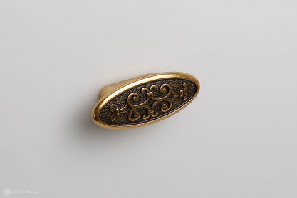 Art Deco мебельная ручка-кнопка 32 мм состаренное золото