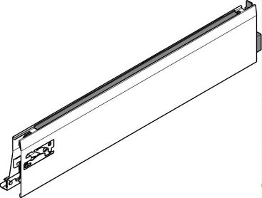TANDEMBOX, царга L 101/450мм, черная, прав.