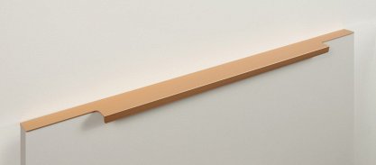 Ray торцевая мебельная ручка для фасадов 500 мм сатиновое золото