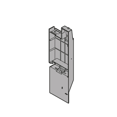 Заглушка для держателя фасада высокого внутреннего ящика с релингом, прав., пластмасса, терра-черный