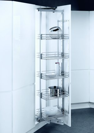 Поворотный кухонный пенал НSA rotary, ширина 400мм, высота 1290-1540мм