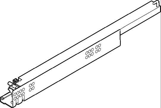 TANDEM с BLUMOTION для боковин 11-16 мм, полного выдвижения, 30кг, 335мм, лев.