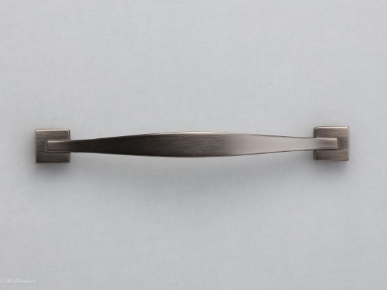 12964 мебельная ручка-скоба 160 мм черненая шлифованная сталь