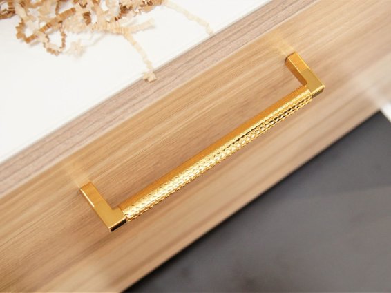Trama мебельная ручка-скоба 160 мм золото глянцевое