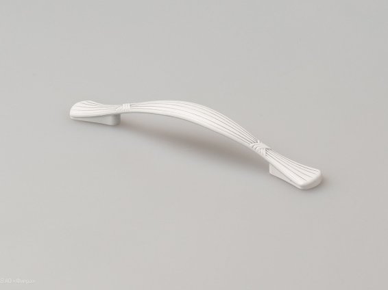 FS135 мебельная ручка-скоба 96 мм серебро прованс с белой матовой патиной