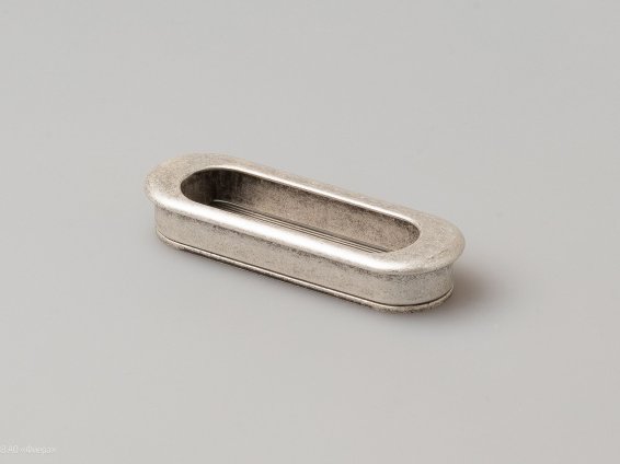 WMN540 мебельная врезная ручка-раковина 75 мм состаренное серебро