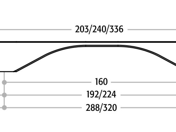 217728 мебельная ручка-скоба 288-320 мм нержавеющая сталь