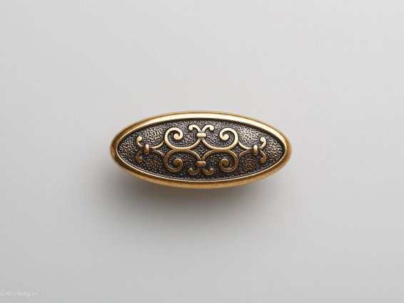 Art Deco мебельная ручка-кнопка 32 мм состаренное золото