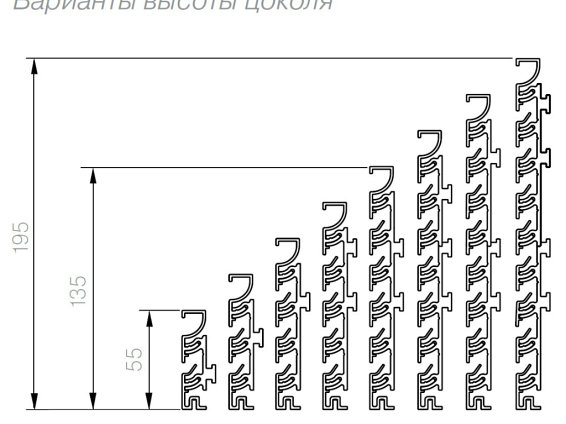 Верхняя ламель, серебро, 5 метров