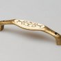 Art Deco мебельная ручка-скоба 128 мм бронза с кремовой эмалью