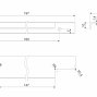 Ray торцевая мебельная ручка для фасадов 200 мм сатиновый хром