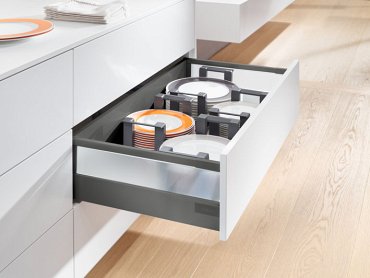 Ящик TANDEMBOX antaro TIP-ON BLUMOTION (высота D 224, глубина 400 мм, 10-30 кг), крепление INSERTA, серый орион