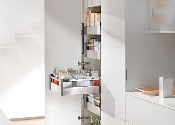 Внутренний ящик TANDEMBOX antaro с TIP-ON BLUMOTION (высота С 192, глубина 400 мм, вес ящика до 20 кг), нержавеющая сталь