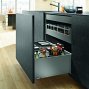 Ящик LEGRABOX pure (высота F 241, глубина 500 мм), для тонких фасадов, терра-черный