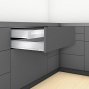 Внутренний ящик LEGRABOX pure TIP-ON BLUMOTION (высота M 90,5, глубина 500 мм, до 70 кг), под вставку, терра-черный